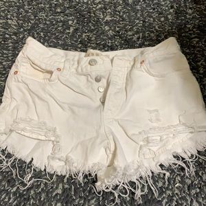 Free people white jean shorts